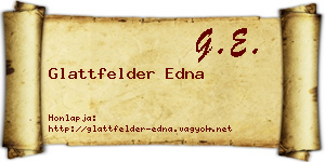 Glattfelder Edna névjegykártya